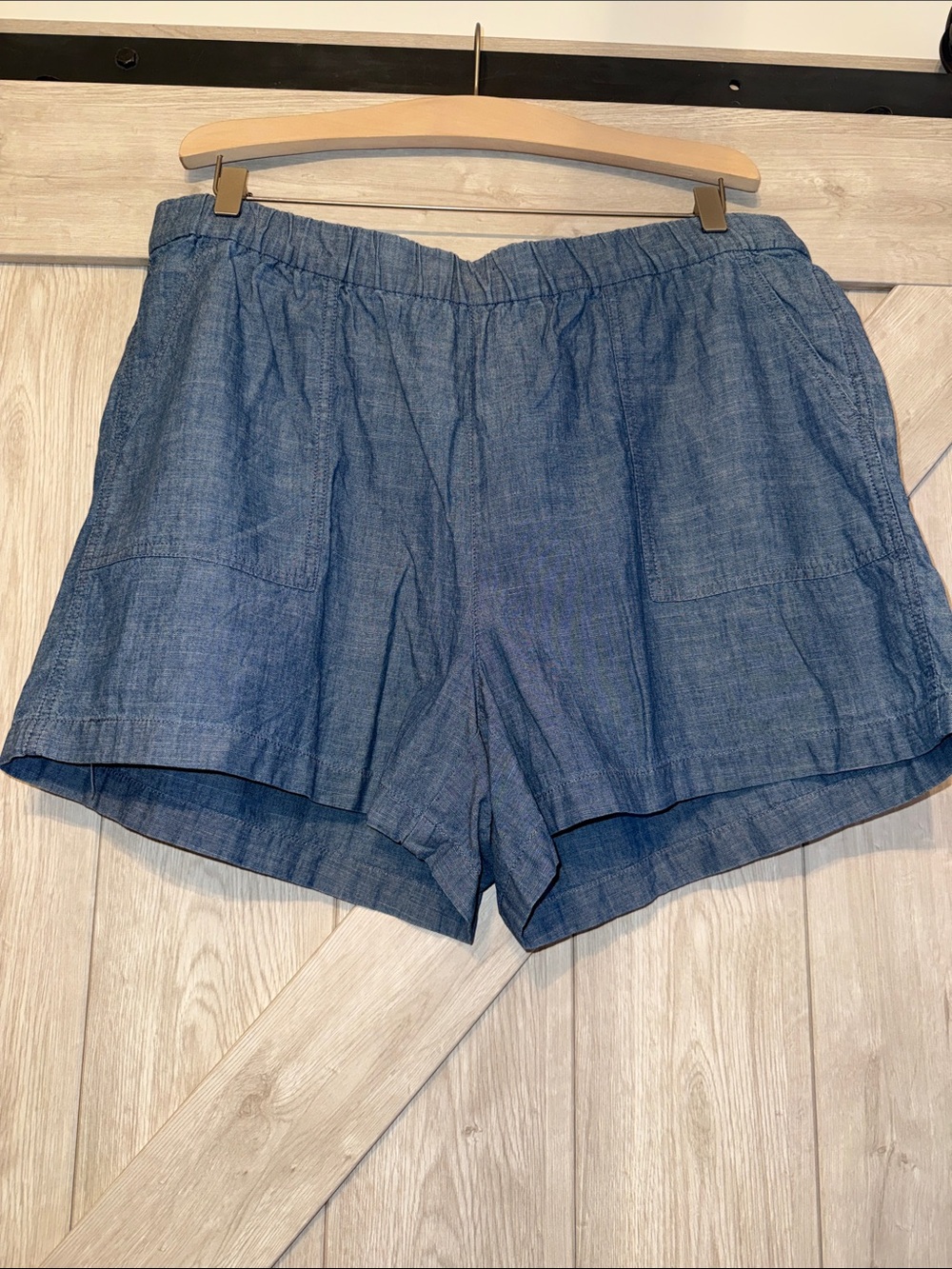 J. Crew Women's Chambray High-Waist Elastic Shorts